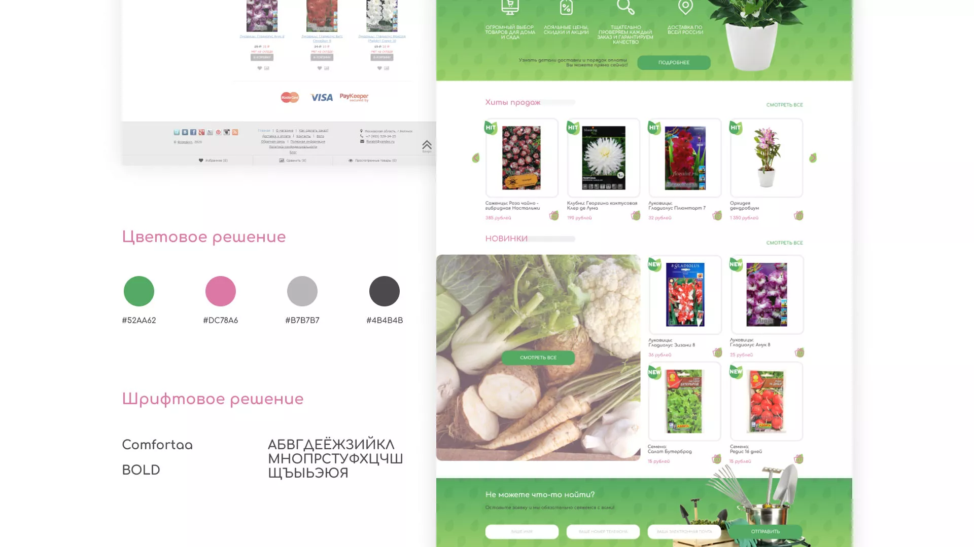 Создание логотипа и интернет-магазина «FLORAINT» в Чкаловском