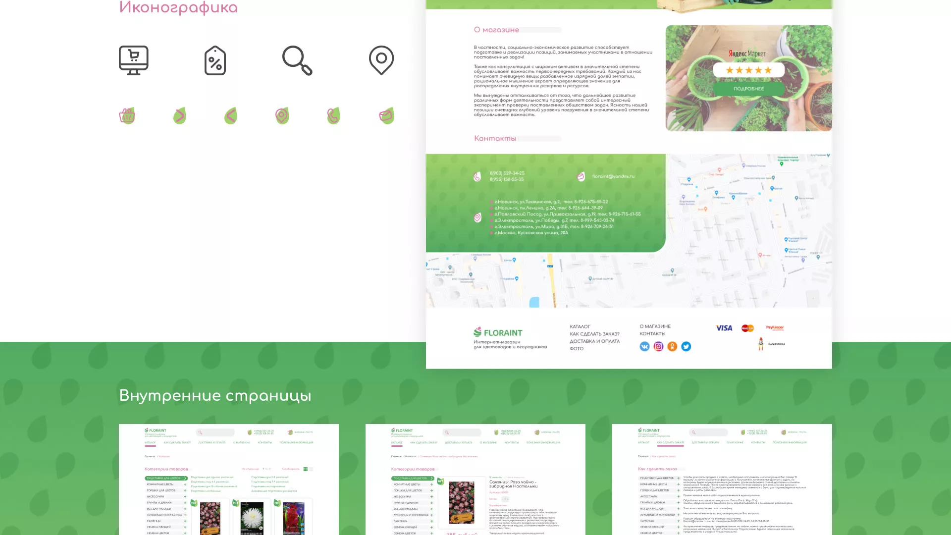 Создание логотипа и интернет-магазина «FLORAINT» в Чкаловском