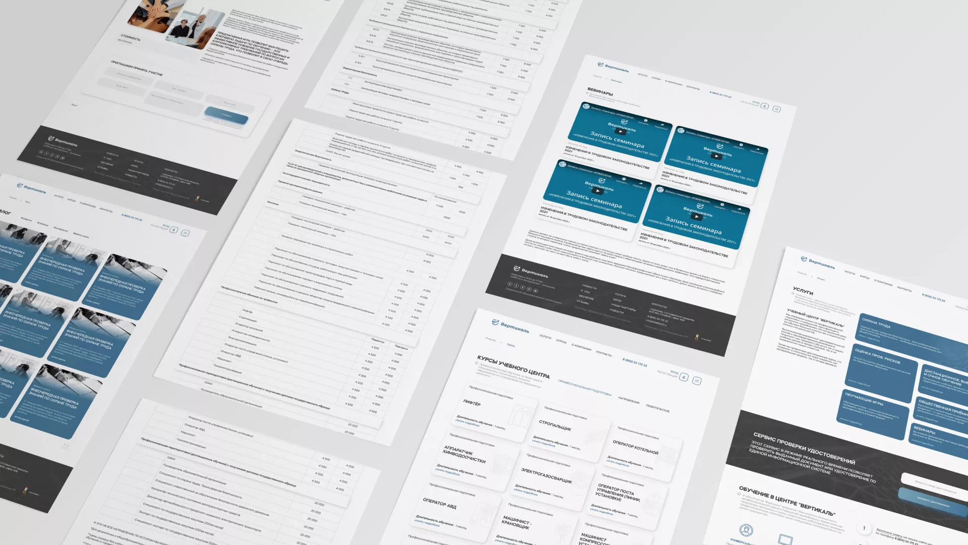 Создание сайта учебного центра «Вертикаль» в Чкаловском