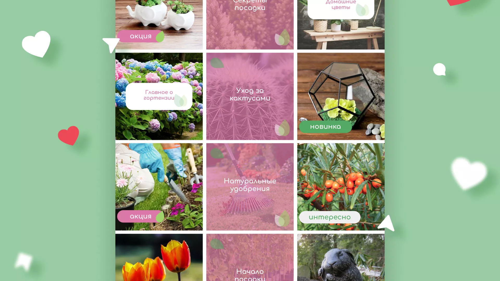 Разработка оформления профиля Instagram для магазина «Floraint» в Чкаловском