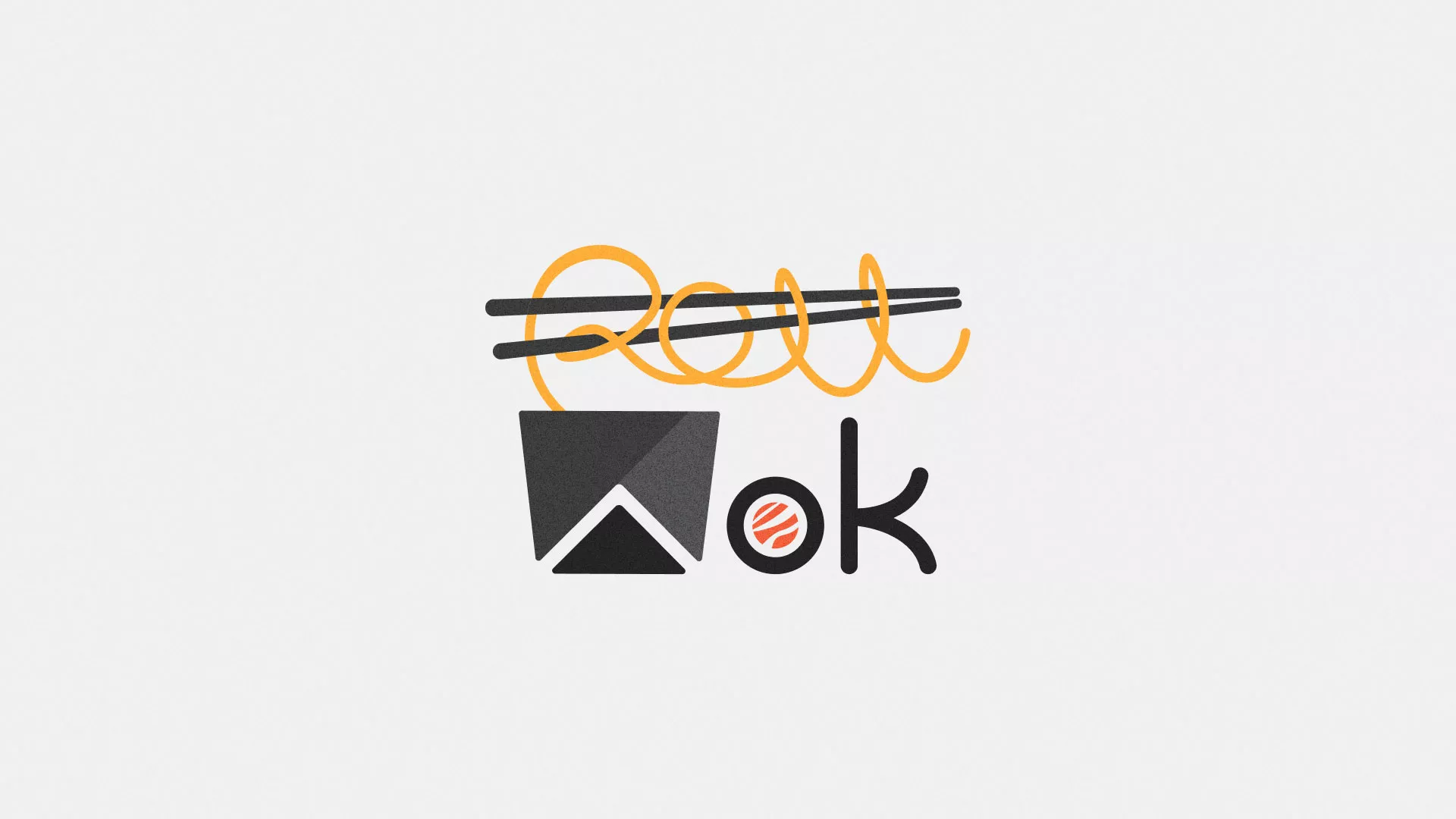 Разработка логотипа суши-бара «Roll Wok Club» в Чкаловском