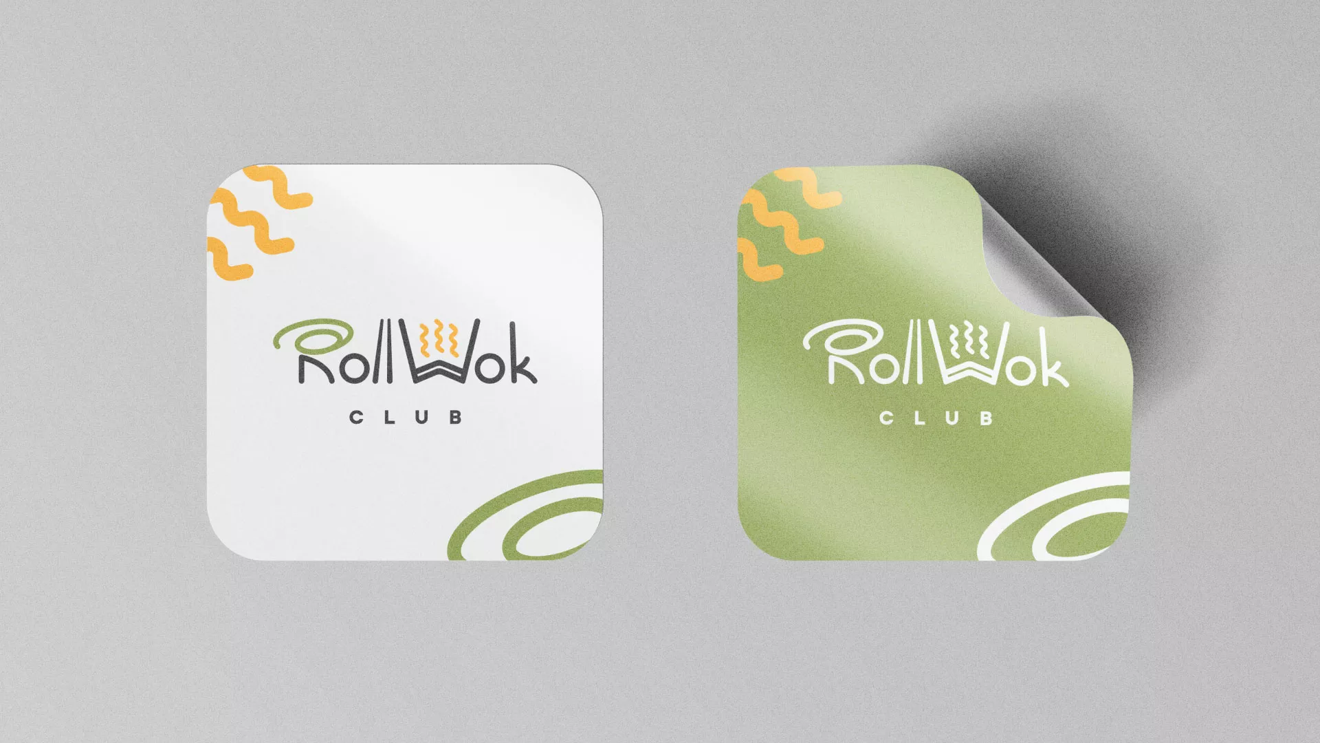 Разработка логотипа и фирменного стиля суши-бара «Roll Wok Club» в Чкаловском