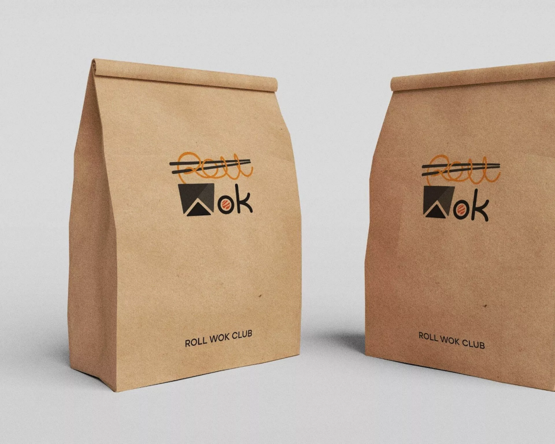 Создание дизайна упаковки суши-бара «Roll Wok Club» в Чкаловском