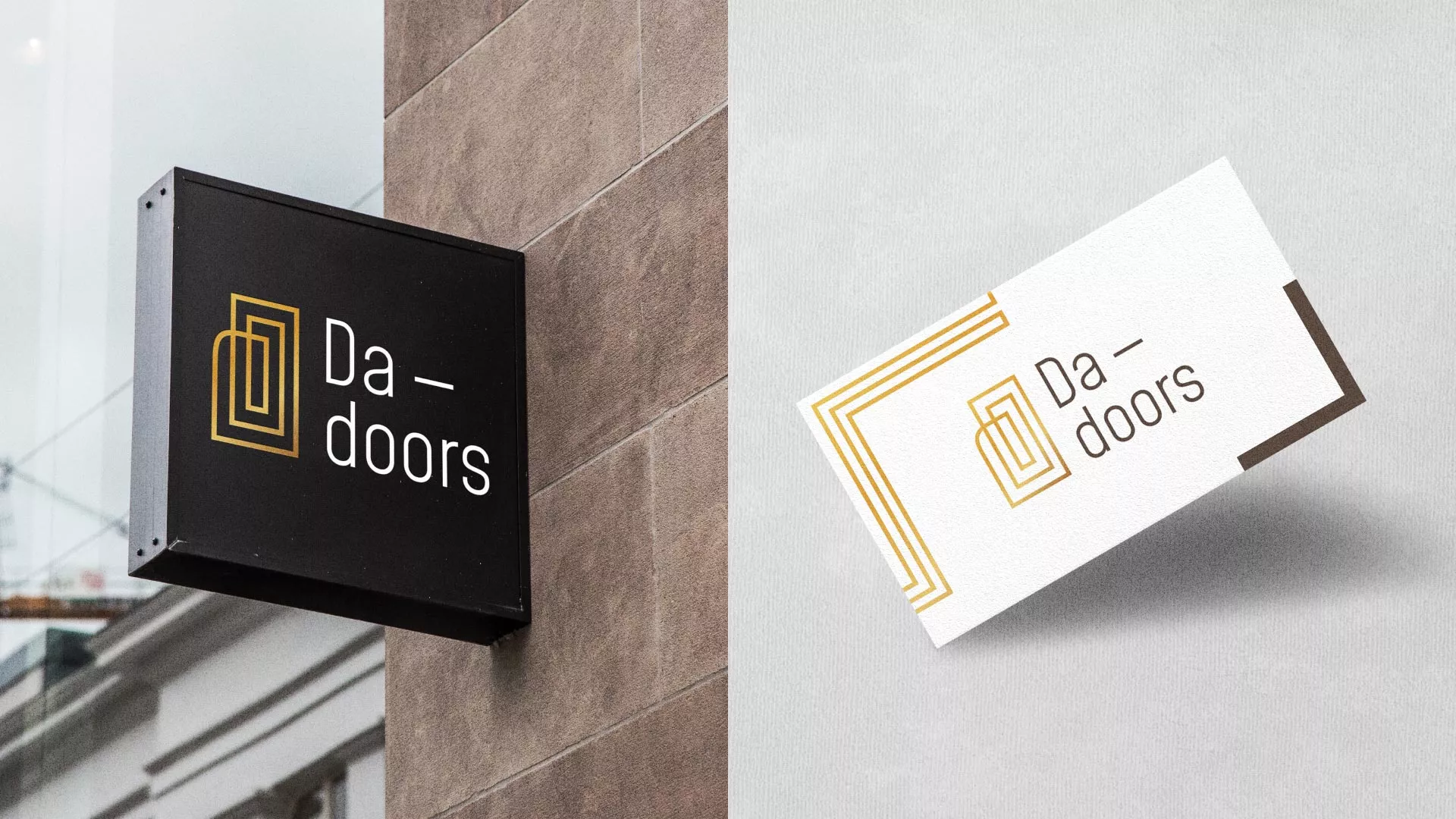 Разработка логотипа для компании «DA-DOORS» в Чкаловском
